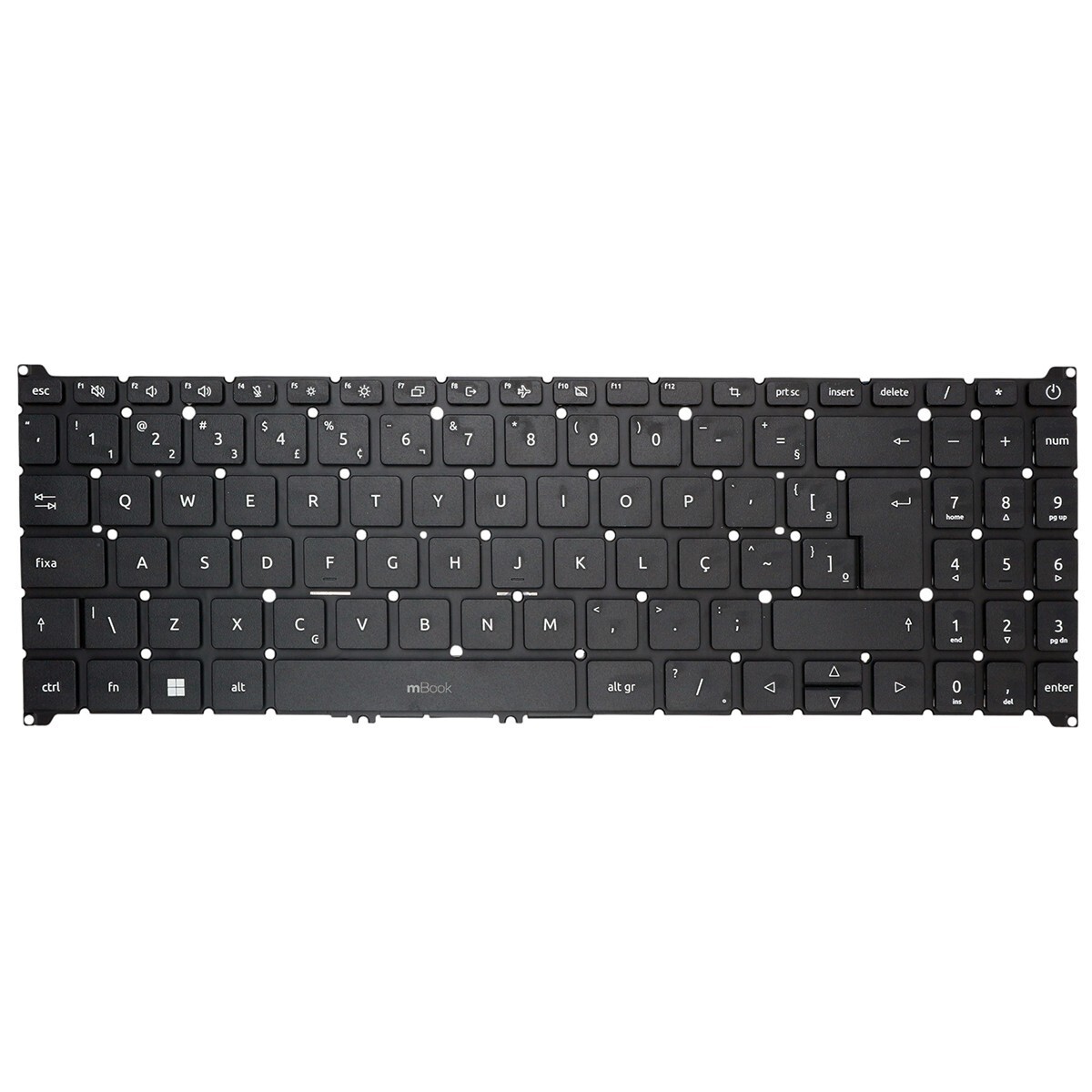 Teclado com iluminação para Acer ANV15-51-789J Brasil com ç, 