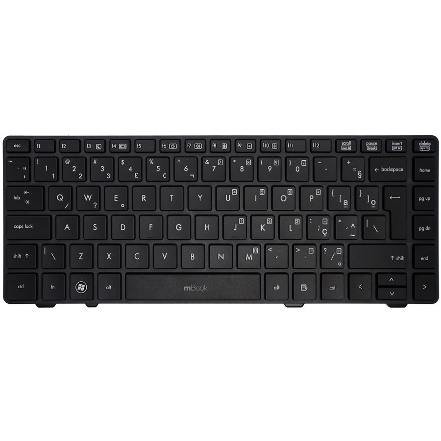 Teclado para ProBook 6360b, 6360t 639477-001 sem apontador, 
