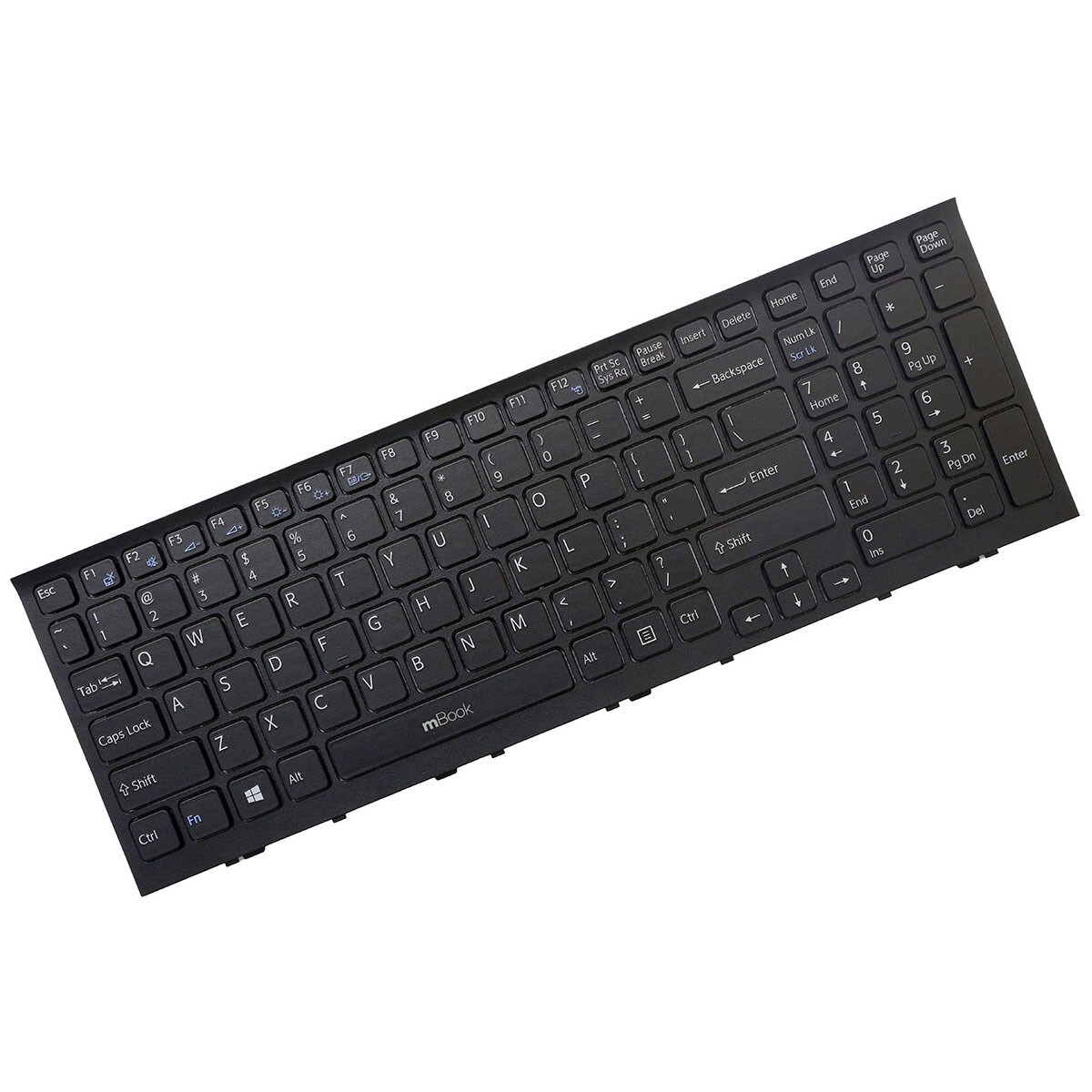 Teclado para Vaio VPCEE4J1E americano com moldura preto, 