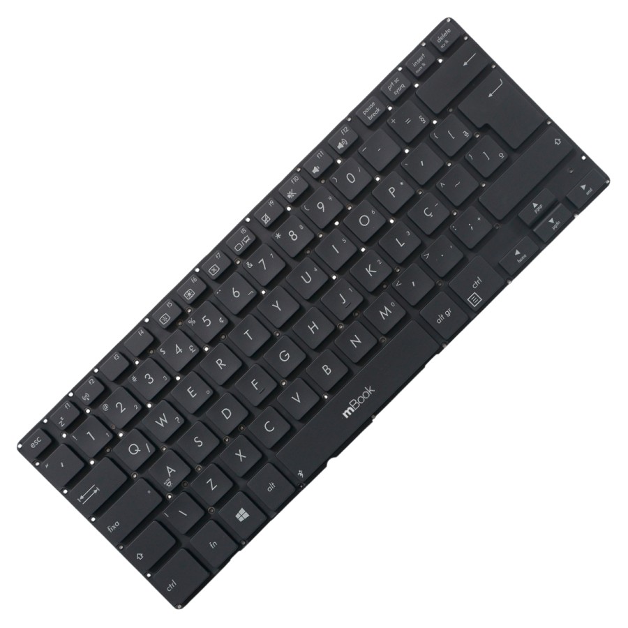 Teclado compatível 0KN0-NC2BR22 preto sem luz Brasil com ç, 