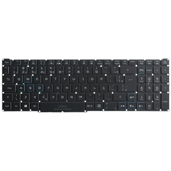 Teclado para Acer Predator PH315-52 Brasil retroiluminado, 