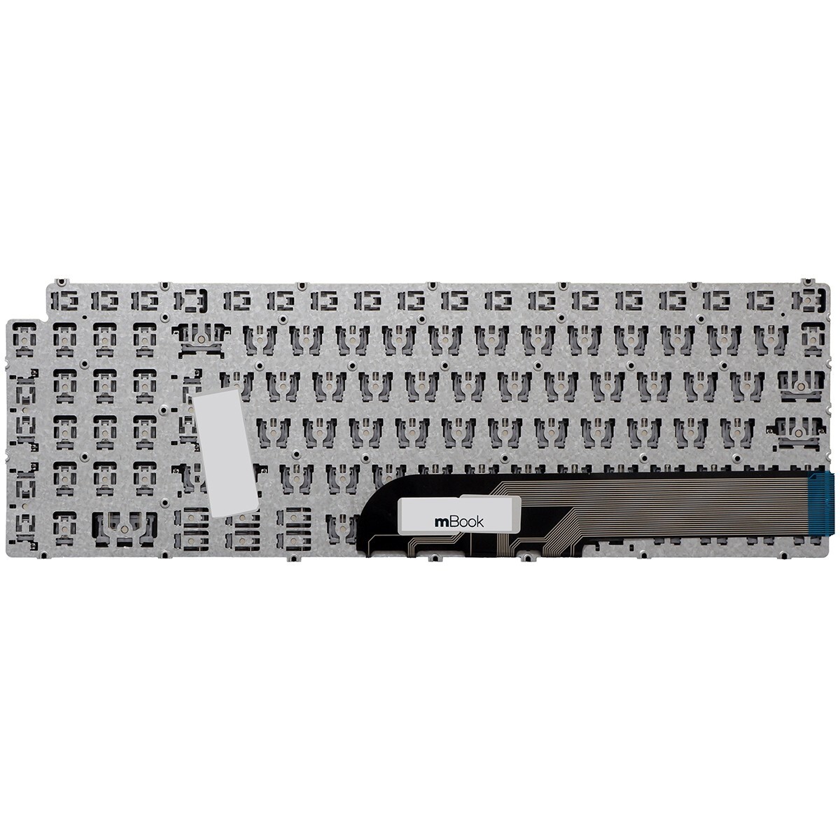 Teclado prata sem iluminação para Dell Vostro 3500, 