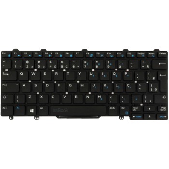 Teclado com luz para Dell XPS 12 9250 Brasil com ç, 