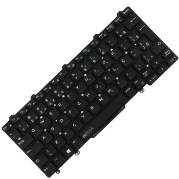 Teclado com luz compatível CN-0N6PY7 Brasil com ç, 