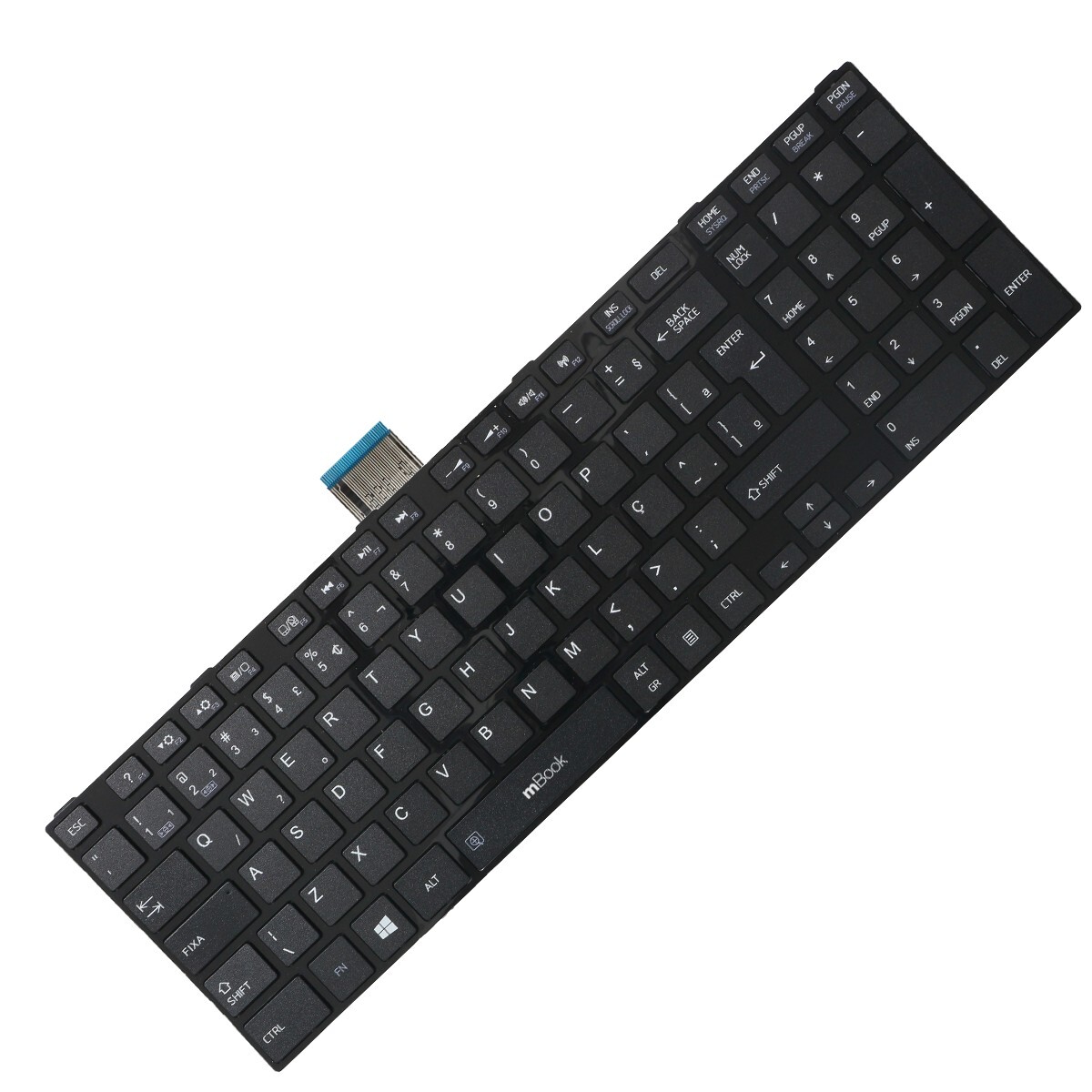 Teclado para Toshiba Satellite L850/00R com Ç e moldura, 
