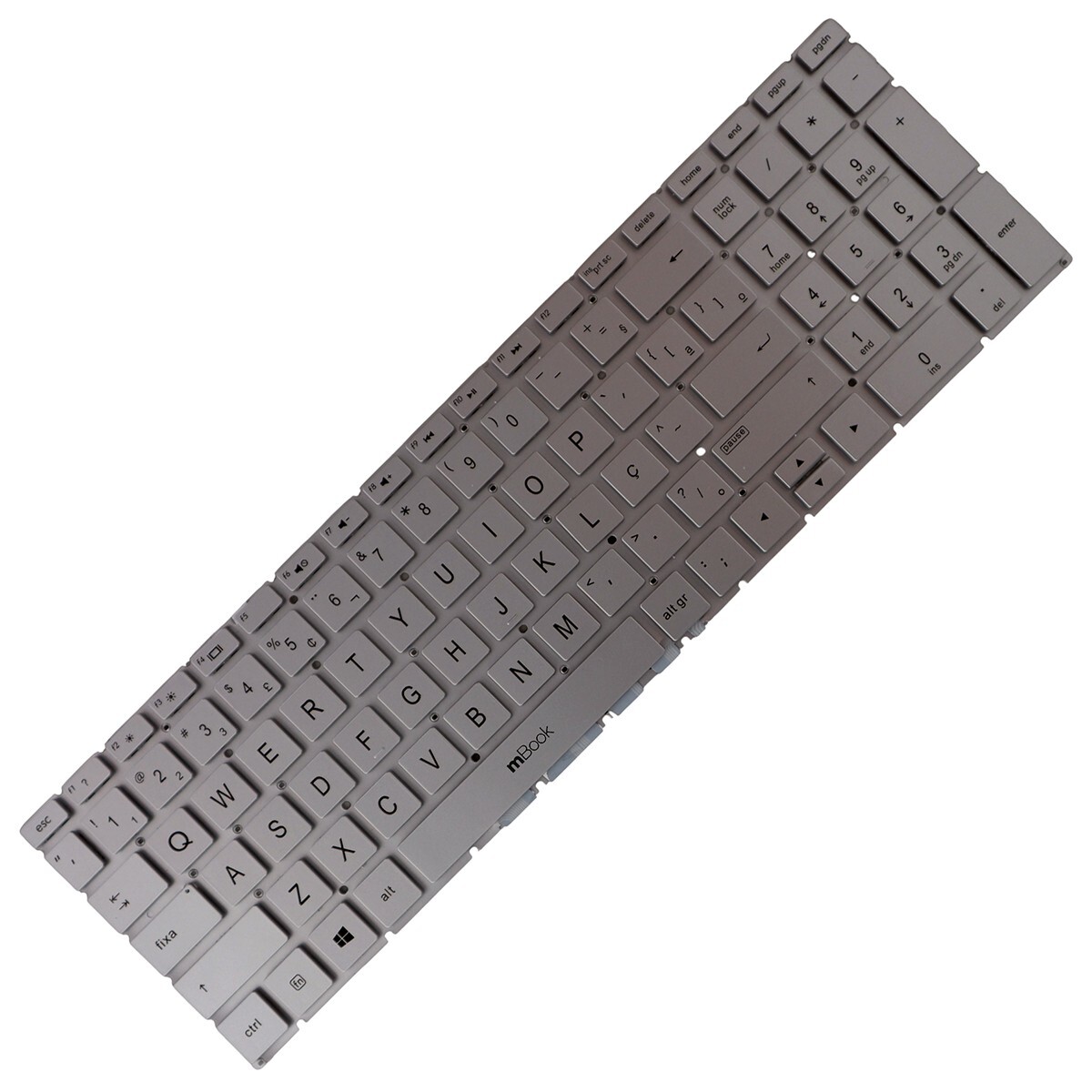 Teclado compatível com Hp NSK-XR0SC Prata Br Ç, 
