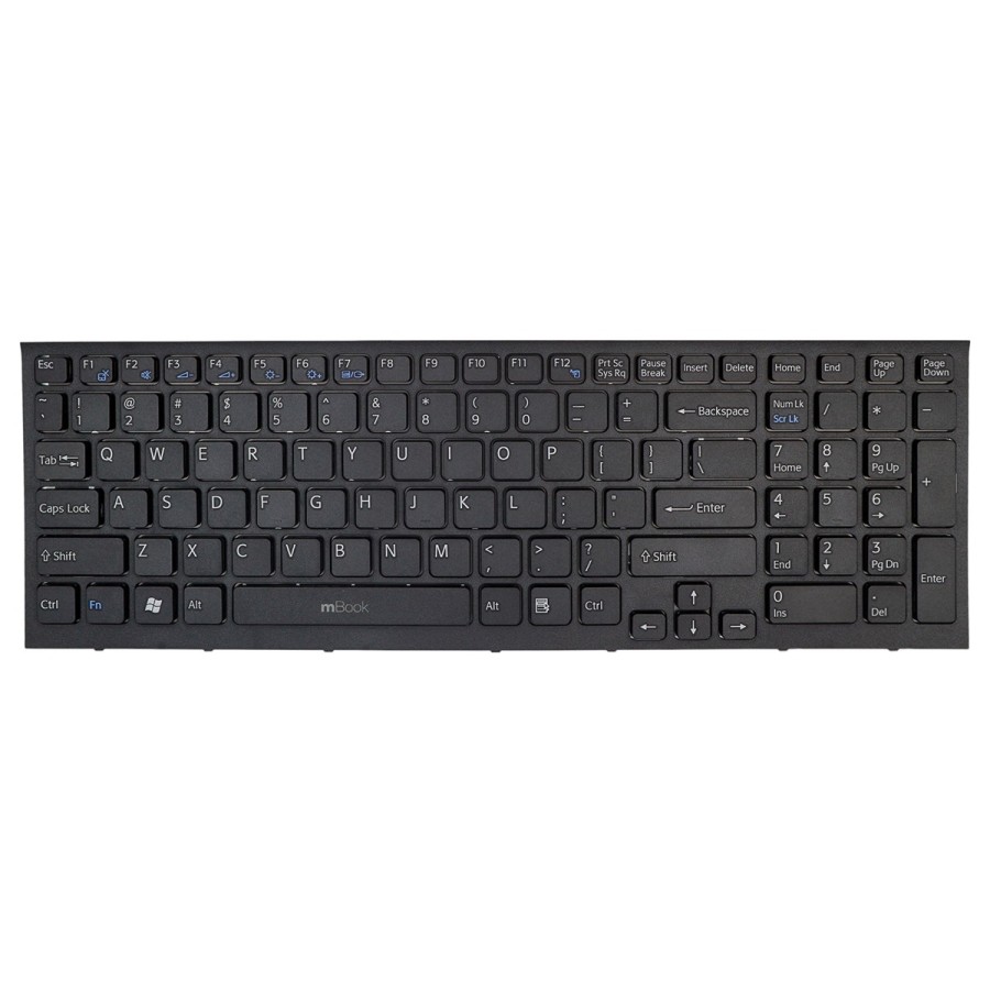 Teclado para Vaio PCG-71311N layout americano moldura preta, 
