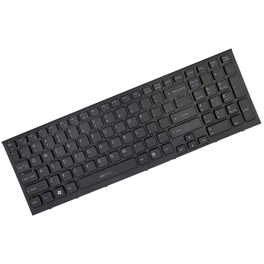 Teclado para Vaio PCG-71314L layout americano moldura preta, 