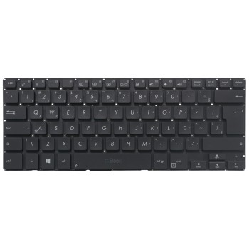 Teclado compatível com 0KNB0-D101BR00 com Ç sem iluminação, 