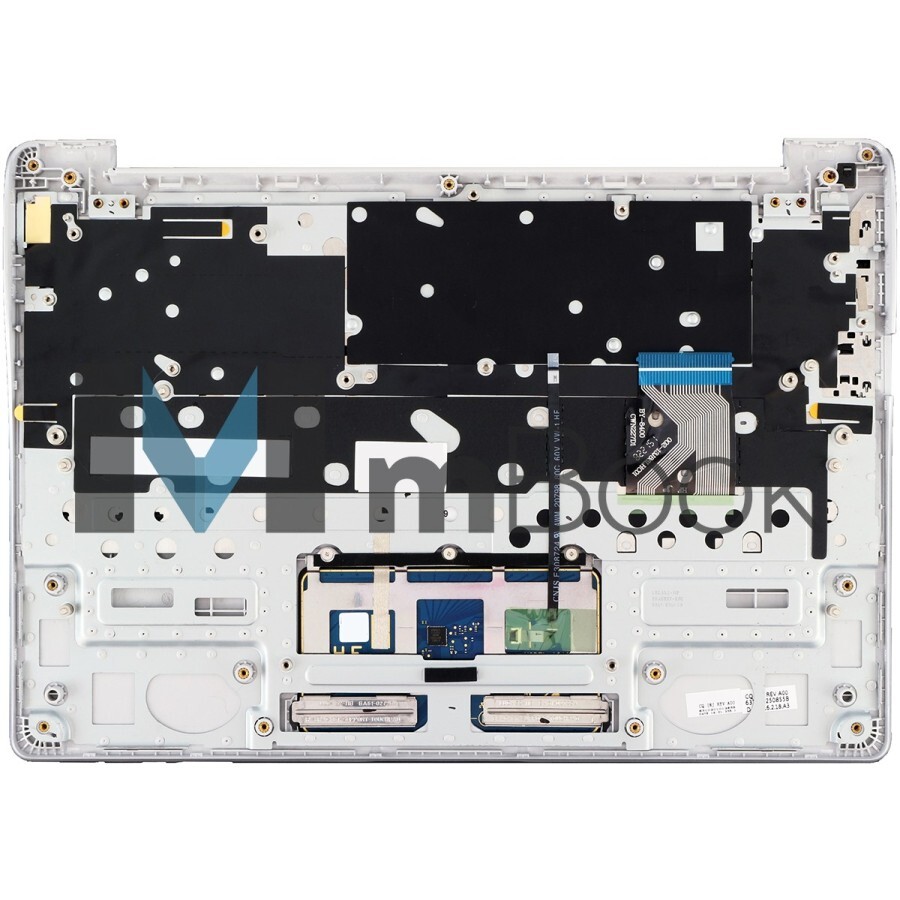 Teclado palmrest topcover para Samsung XE500C12-AD1BR cinza, 