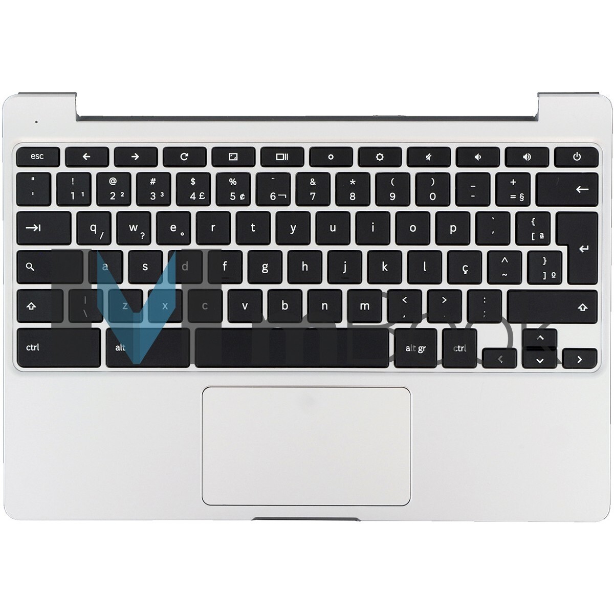 Teclado palmrest topcover para Samsung XE500C12-K01US cinza, 