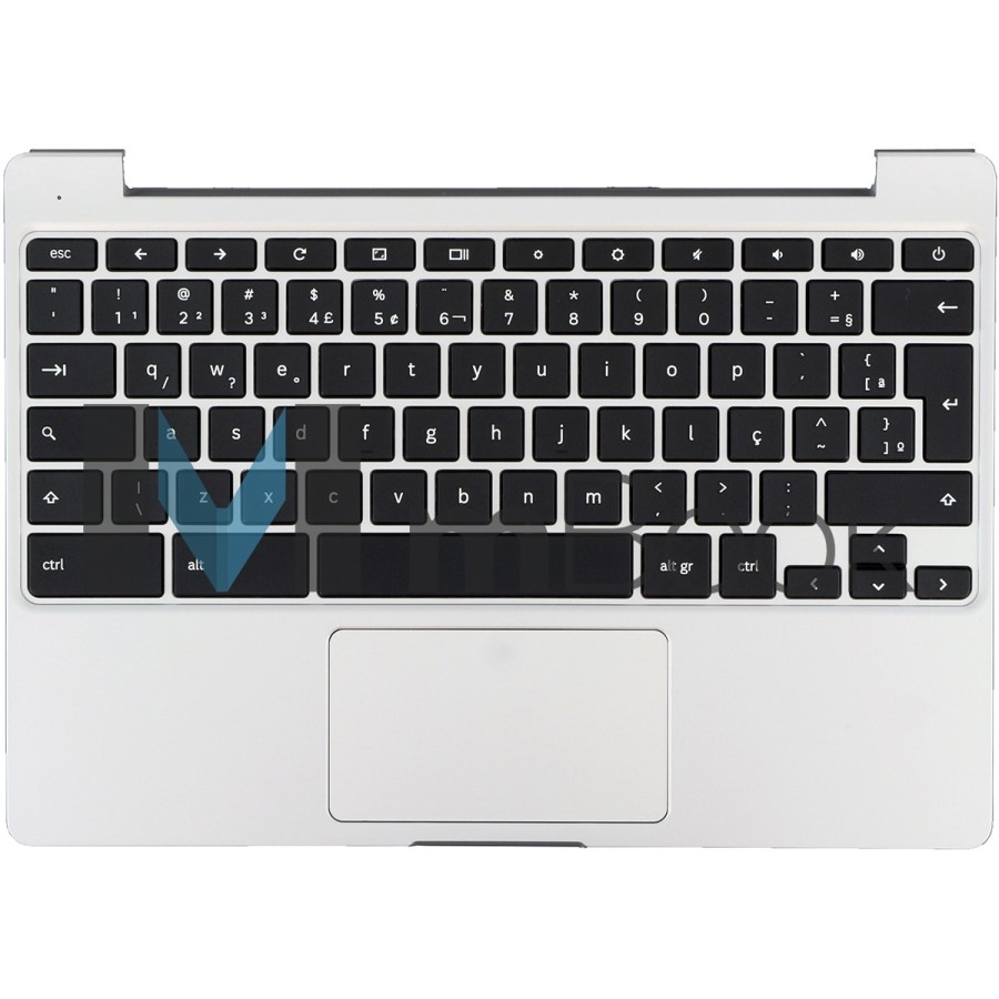 Teclado palmrest topcover para Samsung XE500C12-K01US cinza, 