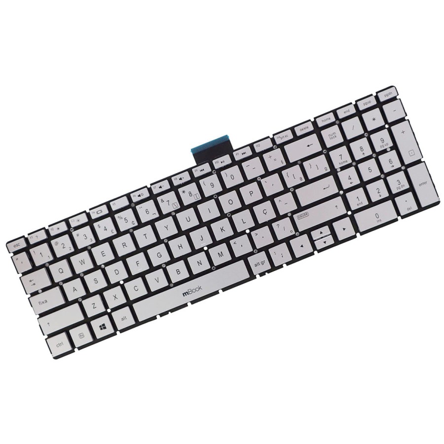Teclado compatível com HP 15s‑FQ1111TU 15s‑FQ2028NP layout BR, 