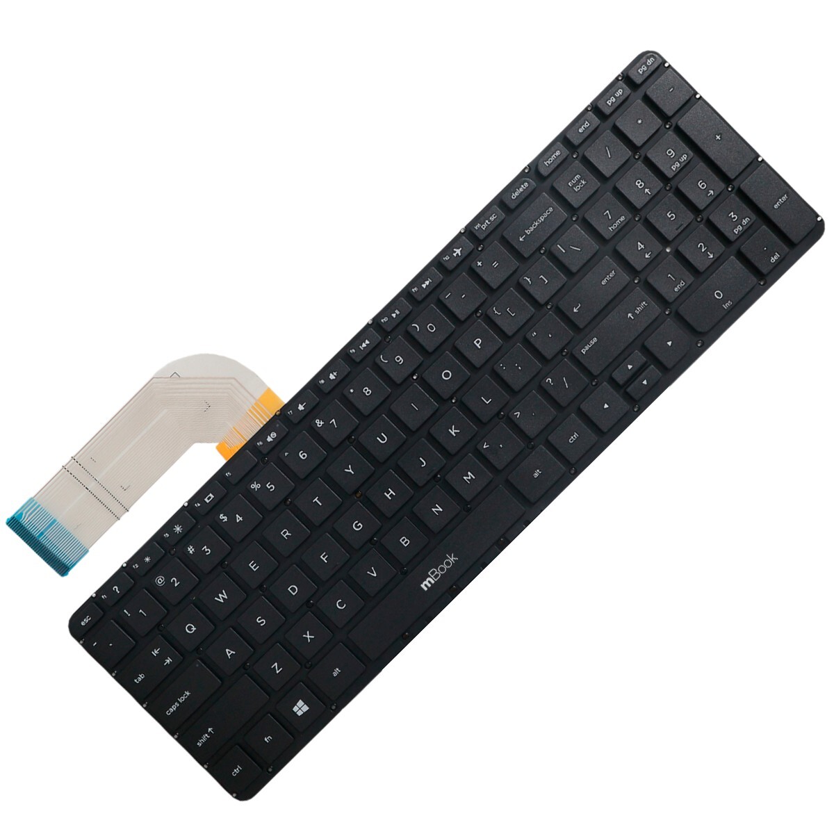 Confiança alta para teclado preto em fonte especializada., 