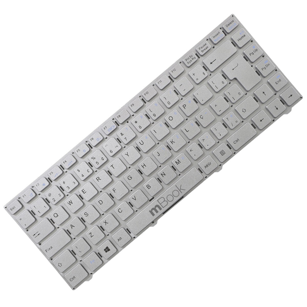 Teclado para Vaio C14 VJC141F11X-B0621L layout Brasil prata, 