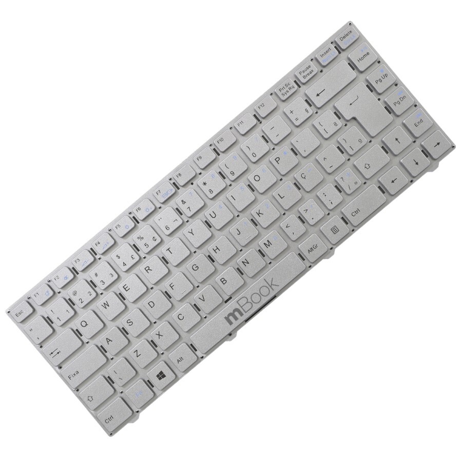 Teclado para Vaio C14 compatível com 82R-14B240-4216 prata, 