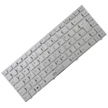 Teclado para Vaio C14 compatível com MP-11J78PA-F5167 prata, 