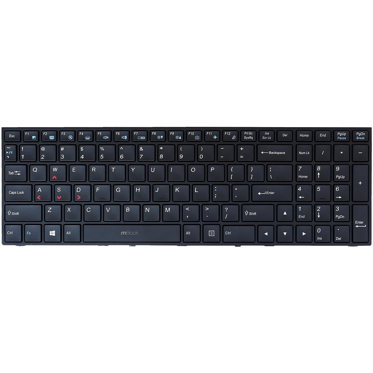 Teclado retroiluminado com moldura para Avell G175 Fire V3X, 