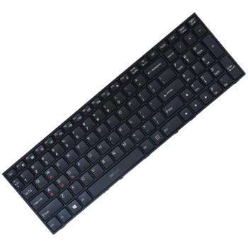 Teclado retroiluminado com moldura para Avell G175 Fire V3X, 