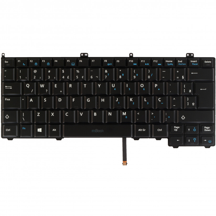 Teclado retroiluminado para Dell E7240 sem apontador, 