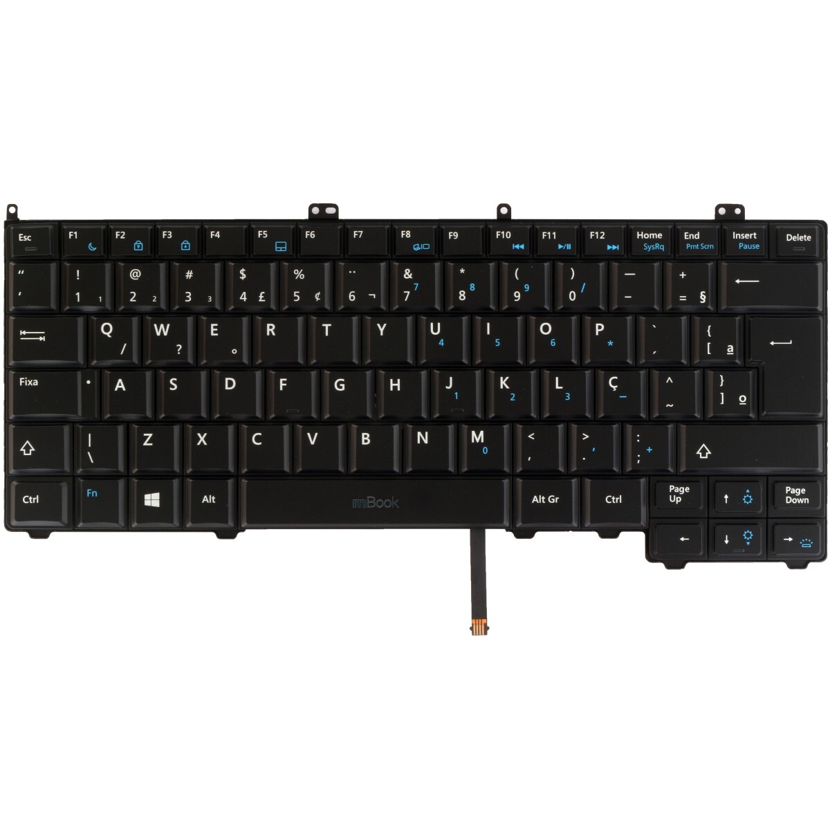 Teclado retroiluminado compatível com NSK-LDABC 01, 