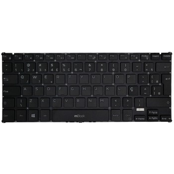 Teclado Dell para Inspiron 3168, 3169 abnt2 sem moldura, 