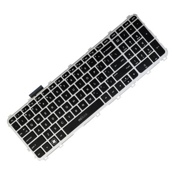 Teclado para HP 720245-001 inglês internacional com moldura, 