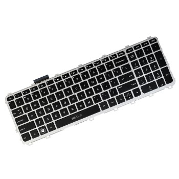 Teclado para HP 736685-001 inglês internacional com moldura, 