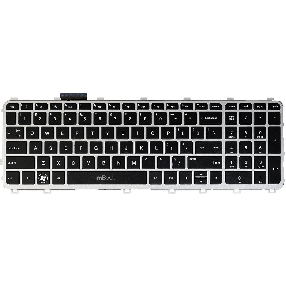 Teclado para HP 9Z.N9HBV.401 inglês com moldura, 