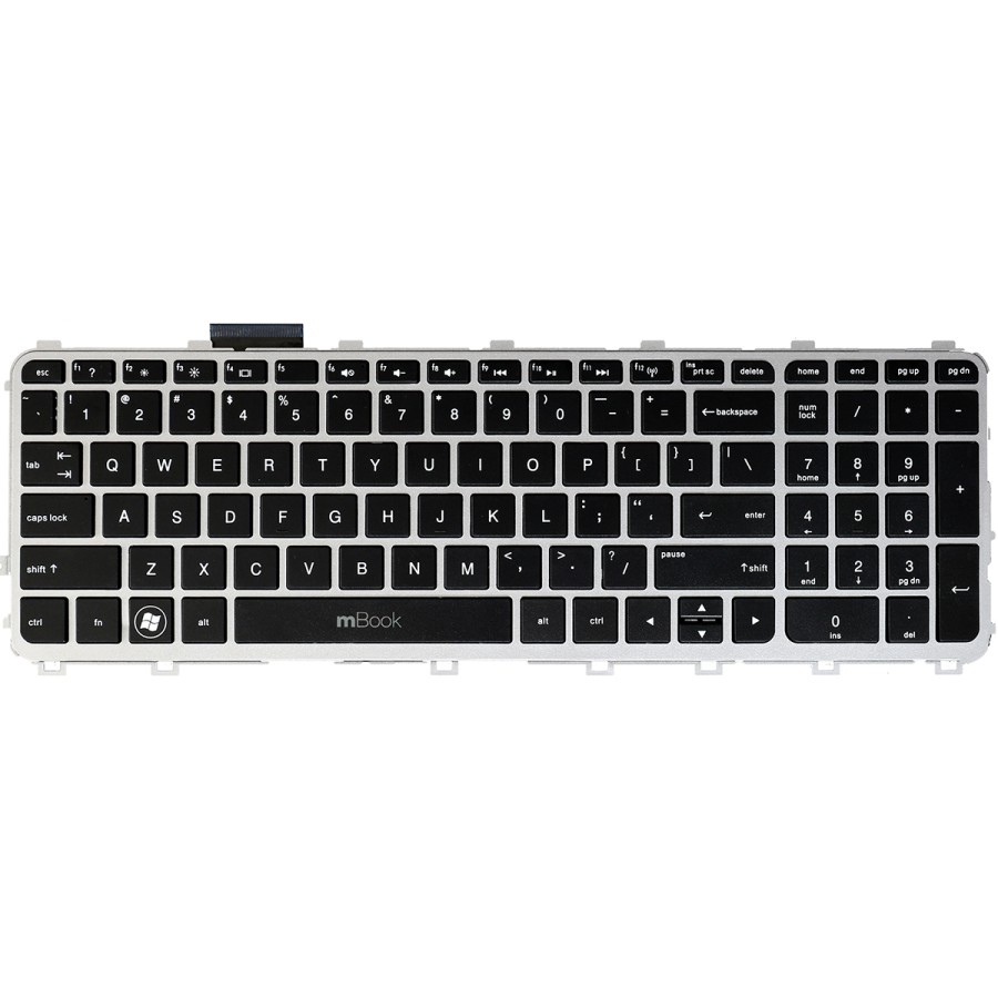 Teclado para HP 9Z.N9HBV.401 inglês com moldura, 