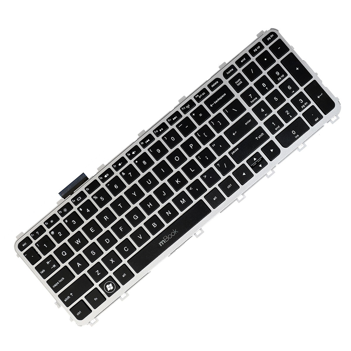 Teclado para HP 6037B0093301 inglês com moldura, 