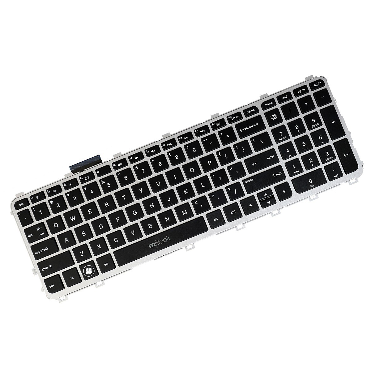 Teclado para HP 6037B0093301 inglês com moldura, 