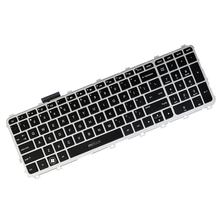 Teclado para HP 6037B0093301 inglês com moldura, 