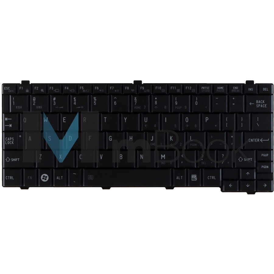 Teclado para Toshiba T110D, T115 layout americano preto, 