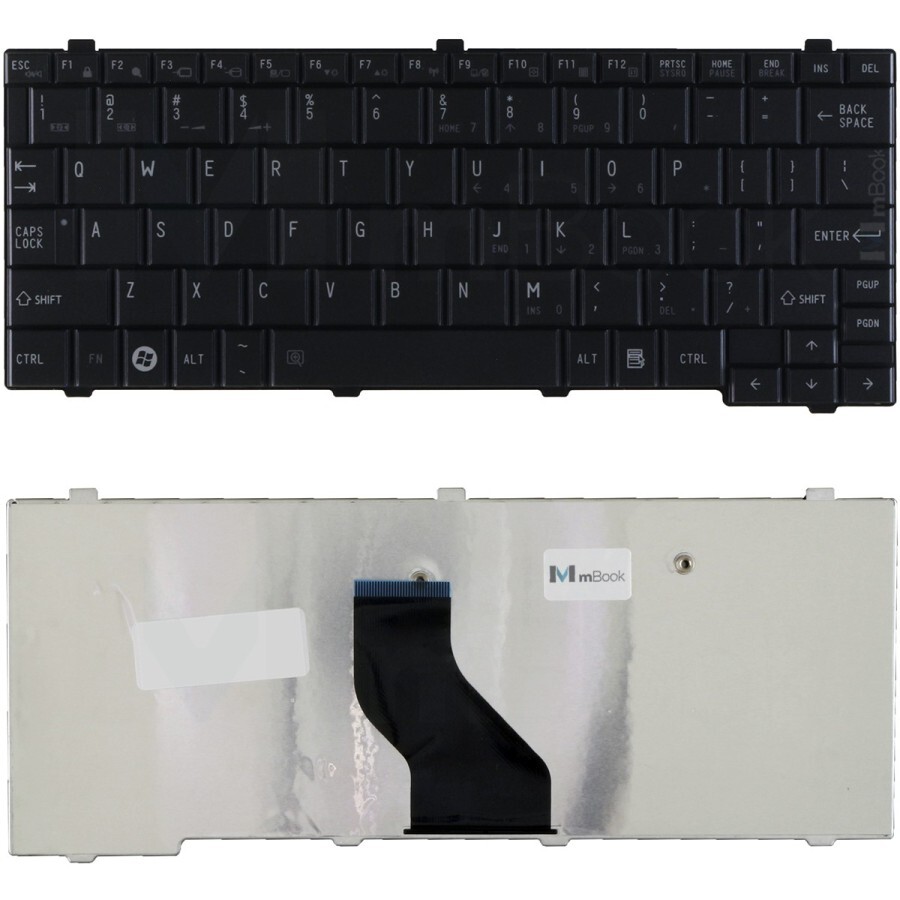 Teclado para Toshiba T110D, T115 layout americano preto, 