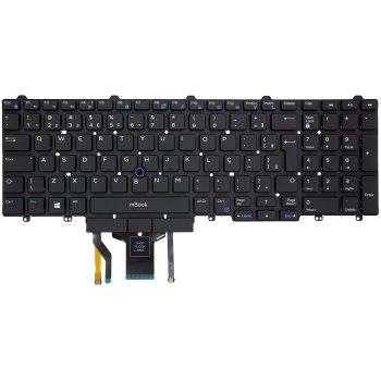 Teclado compatível com Dell 006RFV retroiluminado com ç, 