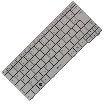 Teclado branco para Samsung NP-N150-BD1BR com tecla ç, 
