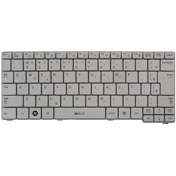 Teclado branco para Samsung NP-N150-JP04BR com tecla ç, 