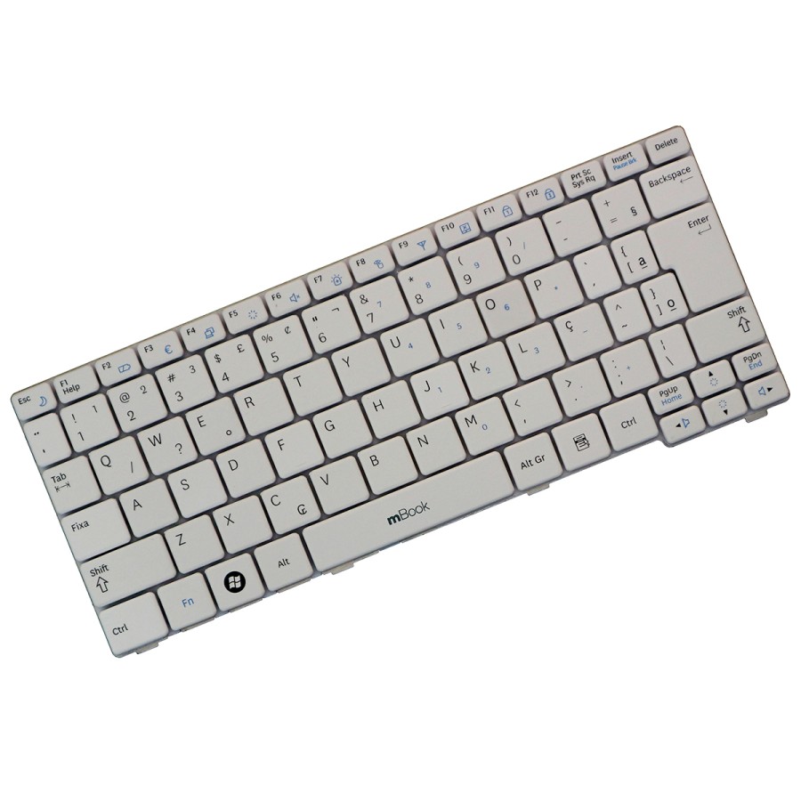 Teclado branco compatível com BA59-02709P com tecla ç, 