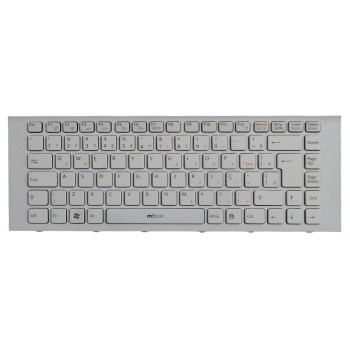 Teclado compatível 148970111 Sony Vaio branco com ç, 