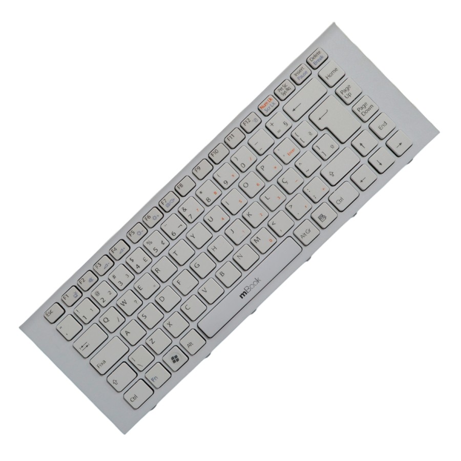 Teclado compatível 148970111 Sony Vaio branco com ç, 