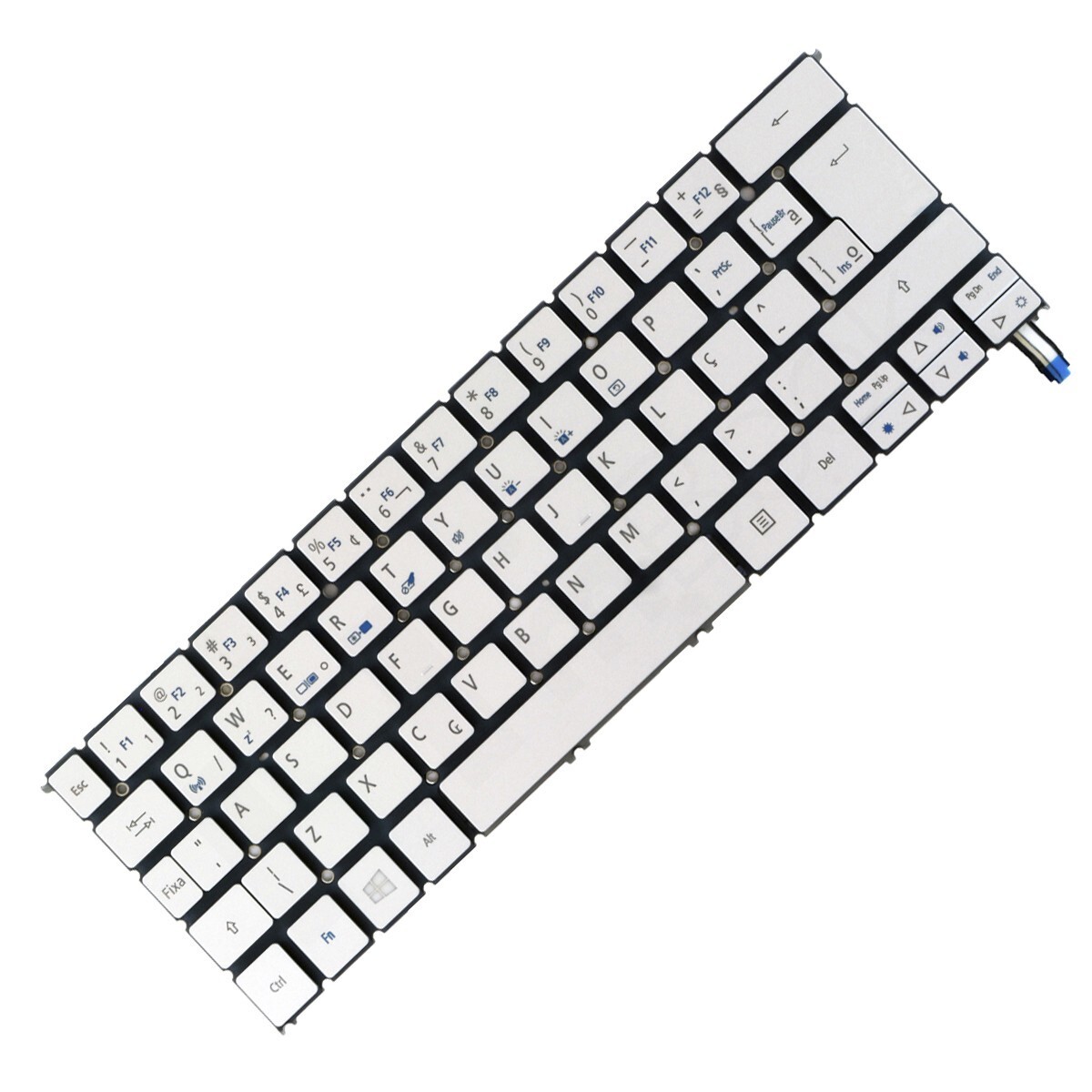 Teclado para Acer S7-391-53334G125AWS com ç sem moldura, 