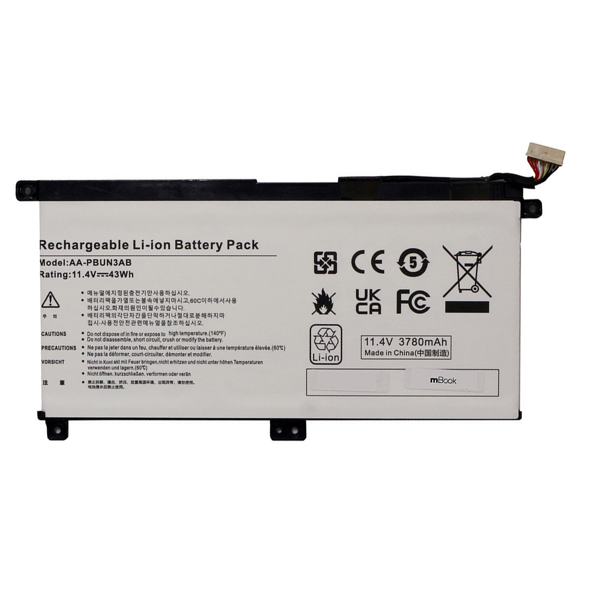 Bateria compatível com Samsung AA-PBUN3QB 11.4V, 