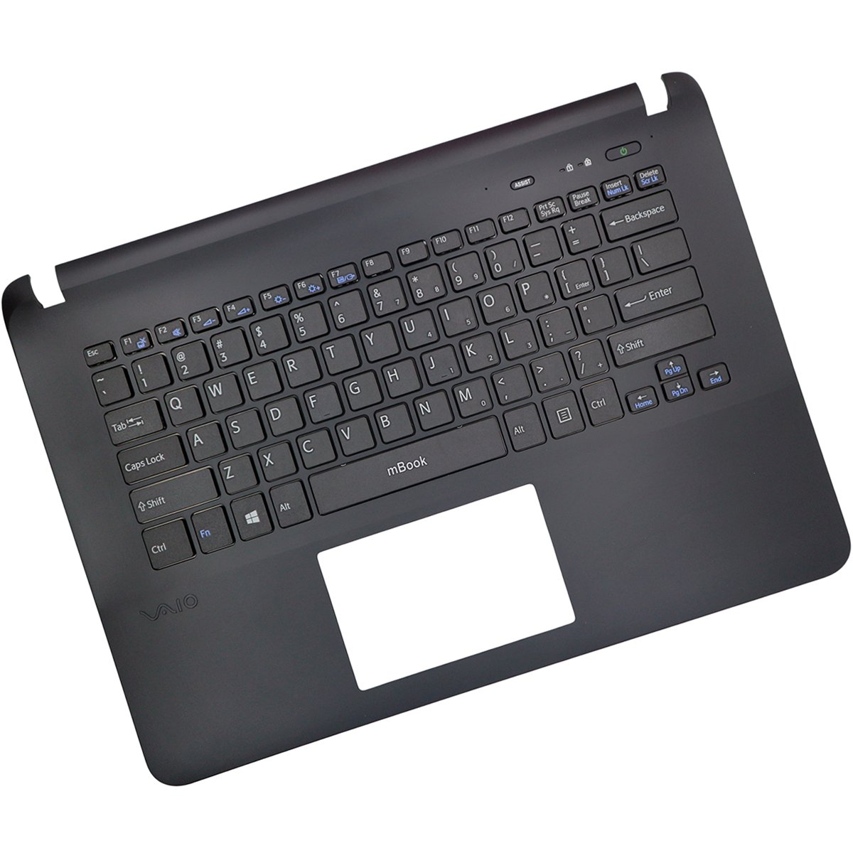 Palmrest com Teclado US Preto para Sony Vaio SVF14425CLB, 