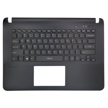 Palmrest com Teclado US Preto para Sony Vaio SVF14415SG, 