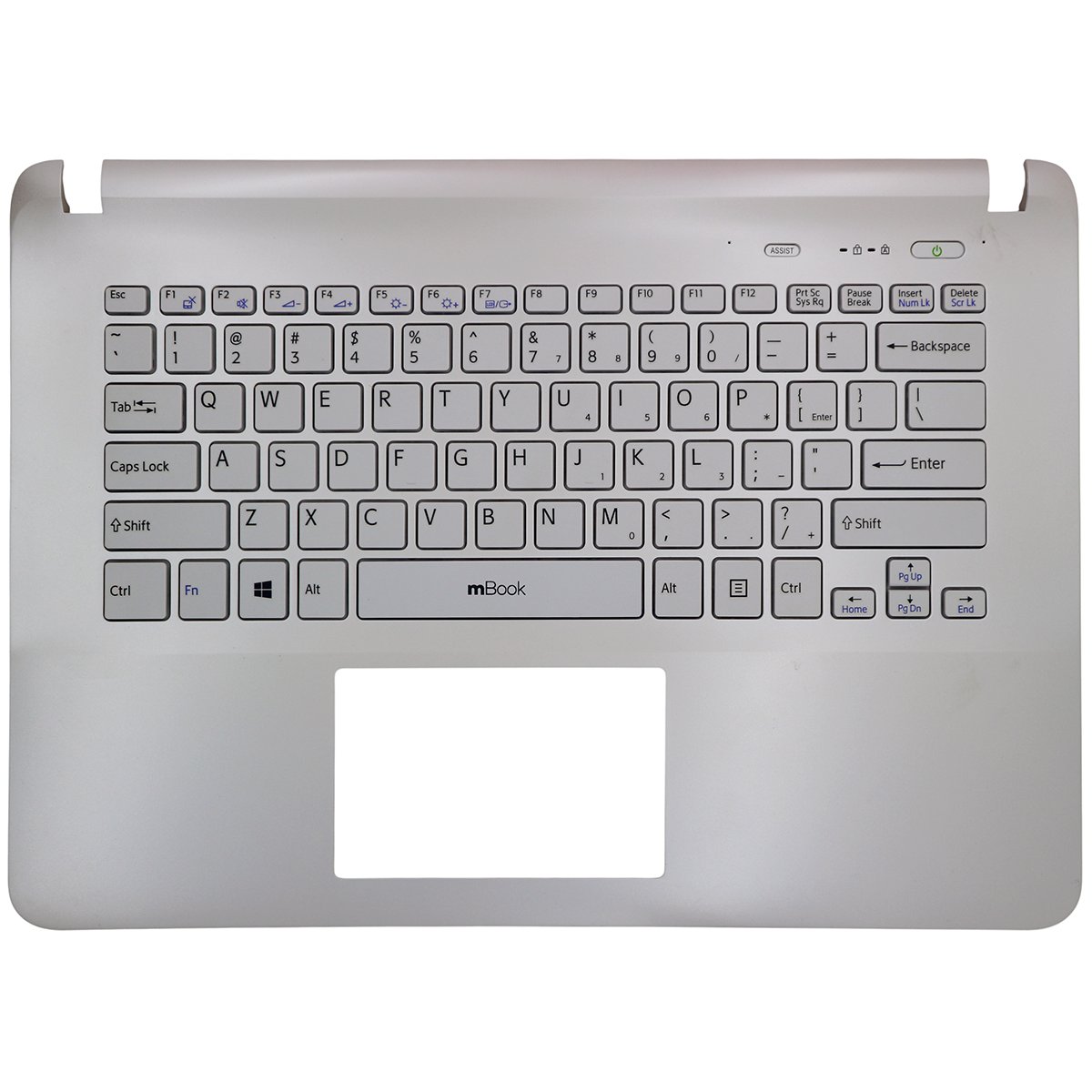 Palmrest com Teclado US Branco para Sony Vaio SVF14212SN, 