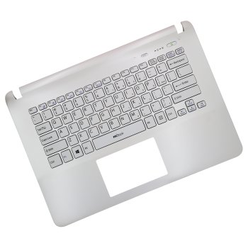 Palmrest com Teclado Branco para Sony Vaio SVF142, SVF144, 