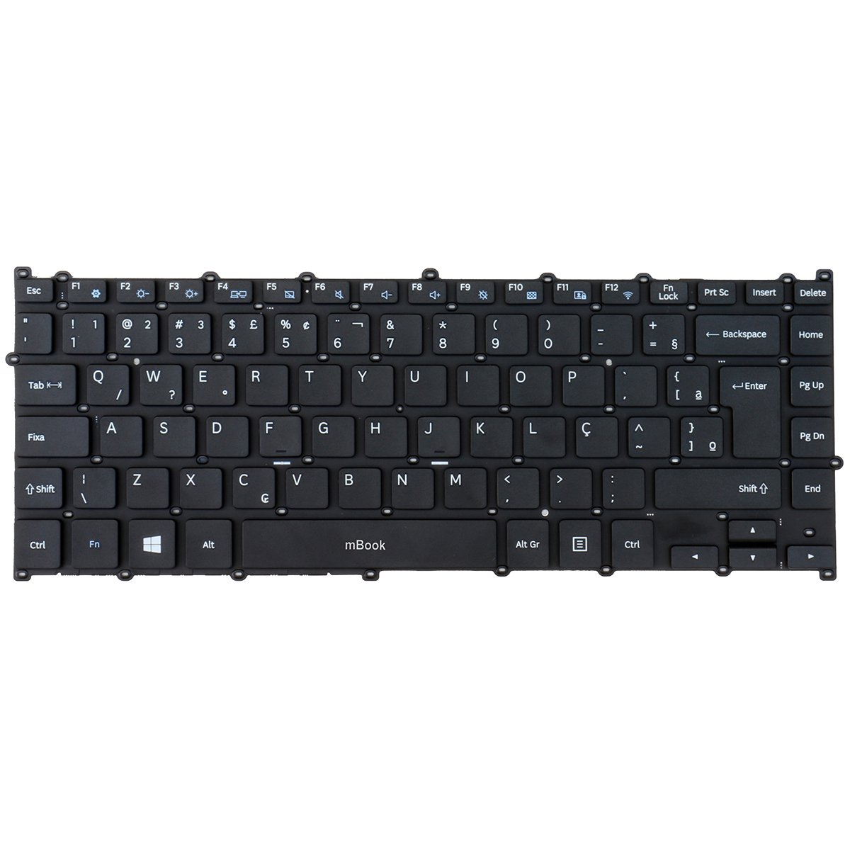 Teclado compatível Samsung NSK-MR3SN branco com ç, 