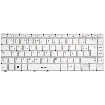 Teclado compatível Samsung BA59-03680A branco com ç, 