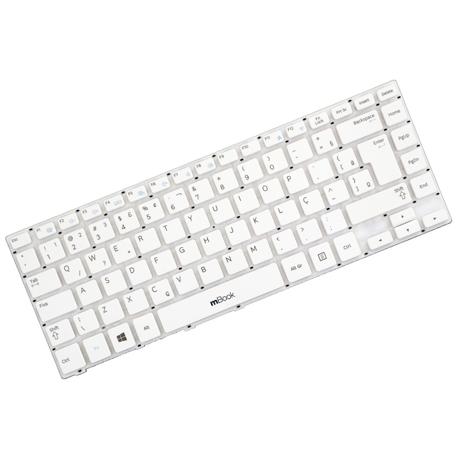Teclado compatível Samsung BA59-03680A branco com ç, 